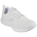 Sneaker SKECHERS "FLEX APPEAL 4.0 BRILLINAT VIEW", Damen, Gr. 39, weiß (sanftes weiß), Textil, Synthetik, sportlich, Schuhe, mit Air Cooled Memory Foam, Freizeitschuh, Halbschuh, Schnürschuh