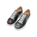 Plateausneaker DOGO "Damen Myra Bear with a Balloon Vegan Damen Sneaker / female" Gr. 36, Normalschaft, blau Damen Schuhe Vegan