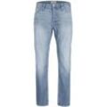 Comfort-fit-Jeans JACK & JONES "JJIMIKE JJORIGINAL CJ SN" Gr. 31, Länge 30, blau, Herren, Denim/Jeans, Obermaterial: 99% Baumwolle, 1% Elasthan, Abriebeffekte, Jeans