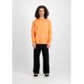 Sweater ALPHA INDUSTRIES "Alpha Industries Men - Sweatshirts Basic Small Logo" Gr. S, orange (tangerine) Herren Sweatshirts