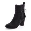 Stiefelette LASCANA, Damen, Gr. 35, schwarz, Obermaterial: 100% Textilmaterial. Futter: 100% Textilmaterial. Decksohle: 100% Lederimitat. Laufsohle: 100% Synthetik, unifarben, modisch, Schuhe, mit Blockabsatz, High-Heel-Stiefelette, Ankle Boots, Stiefel