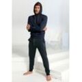 Hoodie BENCH. LOUNGEWEAR Gr. 44/46 (S), blau (navy) Herren Sweatshirts Langarm, Sweatshirt mit Rundhals und Kapuze, Baumwollmischung