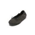 Ballerina MARC O'POLO "aus softem Veloursleder" Gr. 37, schwarz Damen Schuhe