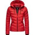 Steppjacke MARIKOO "Kuala" Gr. S (36), rot (hellrot), Damen, Obermaterial: 100% Nylon; Futter: 100% Polyester; Wattierung: 100% Polyester; Ärmelfutter: 100% Polyester, Jacken, ultraleichte Übergangsjacke mit Kapuze