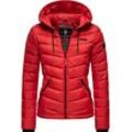 Steppjacke MARIKOO "Kuala" Gr. M (38), rot (hellrot) Damen Jacken ultraleichte Übergangsjacke mit Kapuze