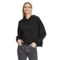 Sweatshirt BETTY BARCLAY "Betty Barclay Sweatpullover mit Kapuze" Gr. L, schwarz, Damen, Steppware, Obermaterial: 100% Baumwolle., Sweatshirts, Druck