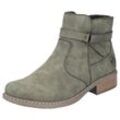 Stiefelette RIEKER Gr. 39, grün (khaki) Damen Schuhe Schlupfboots, Blockabsatz, mit kontrastfarbener Rahmennaht Bestseller