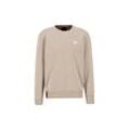 Sweater ALPHA INDUSTRIES "Alpha Industries Men - Sweatshirts Basic Small Logo" Gr. L, beige (vintage sand) Herren Sweatshirts