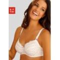 Bügel-BH NUANCE, Damen, Gr. 100, Cup F, bunt (creme, multi), Microtouch, Spitze, Obermaterial: 80% Polyamid, 10% Elasthan, 10% Viskose, feminin, BHs, mit wunderschöner Stickerei, Dessous, Topseller