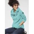 Kapuzensweatshirt RAGWEAR "GRIPYBUTTON" Gr. XS (34), grün (mint 5040) Damen Sweatshirts Sweater mit rustikalen Kordel-Akzenten