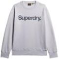 Sweatshirt SUPERDRY "CORE LOGO CITY LOOSE CREW" Gr. L, weiß (brilliant weiß) Herren Sweatshirts