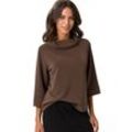 Sweatshirt ZERO "zero Sweatshirt aus softem Modal Mix" Gr. 34, grün (slate oliv), Damen, Obermaterial: 48% Polyester, 45% Modal, 7% Elastan. Ärmelfutter: ohne Futter., clean, Sweatshirts, Plain/ohne Details