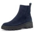 Stiefelette GABOR, Damen, Gr. 42, blau (nachtblau), Veloursleder, casual, Schuhe, Blockabsatz, Komfortschuh, Ankleboots mit Best Fitting-Ausstattung