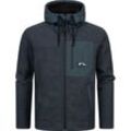 Fleecejacke RAGWEAR "Brodney" Gr. L (52), blau (nachtblau) Herren Jacken Stylische Übergangsjacke mit Brusttasche