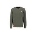 Sweater ALPHA INDUSTRIES "Alpha Industries Men - Sweatshirts Basic Small Logo" Gr. L, grün (schwarz olive) Herren Sweatshirts