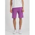 Sweatshorts ALPHA INDUSTRIES "Alpha Industries Men - Shorts Basic Short SL", Herren, Gr. L, Normalgrößen, pink (schwarz magenta), Obermaterial: 80% Baumwolle, 20% Polyester, Hosen