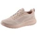 Sneaker SKECHERS "BOBS SQUAD CHAOS FACE OFF" Gr. 37, beige, Damen, Textil, Schuhe, mit komfortabler Innensohle, Freizeitschuh, Halbschuh, Schnürschuh