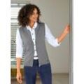 Strickweste CASUAL LOOKS Gr. 36, grau (grau, meliert) Damen Westen