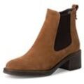 Chelseaboots TAMARIS Gr. 37, braun (cognac) Damen Schuhe Blockabsatz, Stiefelette, Businessschuh mit Touch It-Ausstattung