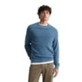 Rundhalspullover MARC O'POLO DENIM "aus reiner Bio-Baumwolle" Gr. L, blau Herren Pullover