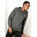 Hoodie BENCH. LOUNGEWEAR Gr. 44/46, grau (anthrazit, meliert) Herren Sweatshirts Sweatshirt mit Kapuze und seitlichen Taschen, Baumwollmischung