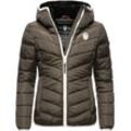 Steppjacke NAVAHOO "Elva", Damen, Gr. S (36), grau (anthrazit), Oberstoff: 100% Polyester, Futter: 100% Polyester, Wattierung: 100% Polyester, Ärmelfutter: 100% Polyester, modisch, tailliert hüftbedeckend, Langarm Ärmel ohne Ärmelschlitz normaler Saum kontrastfarben,mit Gummizug, Jacken, stylische Damen Winterjacke mit Kapuze