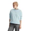 Sweatshirt MARC O'POLO DENIM "aus Organic Cotton" Gr. S, blau, Damen, Obermaterial: 100% Baumwolle, unifarben, Sweatshirts