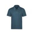 Poloshirt TRIGEMA "TRIGEMA aus Single-Jersey" Gr. L, blau (jeans, melange) Herren Shirts