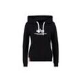 Hoodie ALPHA INDUSTRIES "Alpha Industries Women - Hoodies New Basic Wmn" Gr. L, schwarz Damen Sweatshirts