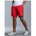 Bermudas TRIGEMA "TRIGEMA Bermuda mit praktischem Kordelzug" Gr. L, US-Größen, rot (vulcano), Herren, 70% Baumwolle, 30% Polyester, Hosen