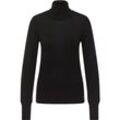 Sweater MUSTANG "Strickpullover" Gr. M, schwarz Damen Sweatshirts