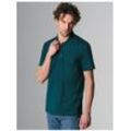 Poloshirt TRIGEMA "TRIGEMA aus Single-Jersey" Gr. L, blau (saphir) Herren Shirts