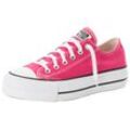 Sneaker CONVERSE "CHUCK TAYLOR ALL STAR LIFT PLATFORM" Gr. 36, pink (cerise pink/white/black) Schuhe