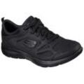 Sneaker SKECHERS "SUMMITS-SUITED" Gr. 35, schwarz Damen Schuhe weich gepolsterter Innensohle, Freizeitschuh, Halbschuh, Schnürschuh