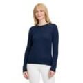 Strickpullover BETTY BARCLAY "Betty Barclay Kaschmir-Pullover mit Rundhalsausschnitt" Gr. 38, blau (dunkelblau) Damen Pullover Strick