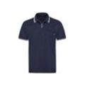 Poloshirt TRIGEMA "TRIGEMA mit Reißverschluss" Gr. L, blau (navy) Herren Shirts