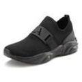 Sneaker LASCANA ACTIVE Gr. 36, schwarz, Damen, Obermaterial: 100% Textilmaterial. Futter: 100% Textilmaterial. Decksohle: 100% Textilmaterial. Laufsohle: 100% Synthetik, unifarben, Schuhe Socksneaker Slip-on-Sneaker Sneaker low, Halbschuh, Freizeitschuh, Slipper, Chunky Sohle VEGAN