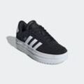 Sneaker ADIDAS SPORTSWEAR "VL COURT BOLD LIFESTYLE KIDS", Gr. 38,5, schwarz-weiß (core schwarz, cloud weiß, cloud weiß), Leder, Synthetik, sportlich, Schuhe, Design auf den Spuren des adidas Gazelle Bold