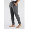 Sweathose BENCH. LOUNGEWEAR Gr. 44/46 (S), N-Gr, grau (anthrazit, meliert), Herren, Sweatware, Obermaterial: 60% Baumwolle, 40% Polyester, Hosen, Jogginghose mit Kordel, aus Baumwoll-Mix