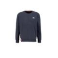 Sweater ALPHA INDUSTRIES "Alpha Industries Men - Sweatshirts Basic Small Logo" Gr. 4 XL, blau (navy) Herren Sweatshirts