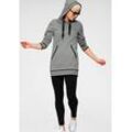 Jogginganzug OCEAN SPORTSWEAR "Athleisure Joggingsuit" Gr. 36, grau (grau melange, schwarz), Damen, Obermaterial: 60% Baumwolle, 40% Polyester. Unterteil: 95% Baumwolle, 5% Elasthan, Sportanzüge