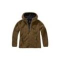 Allwetterjacke BRANDIT "Brandit Damen Ladies Teddyfleecejacket", Damen, Gr. L, grün (olive), 100% Polyester, mehrfarbig, casual, normal, ohne Ausschnitt, Langarm, Jacken