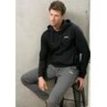 Hoodie BENCH. LOUNGEWEAR Gr. 44/46, schwarz Herren Sweatshirts Sweatshirt mit Kapuze und seitlichen Taschen, Baumwollmischung