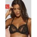 Bügel-BH NUANCE, Damen, Gr. 100, Cup D, schwarz, Spitze, Obermaterial: 56% Polyamid, 35% Polyester, 9% Elasthan, feminin, BHs, aus einzigartiger Spitze in sommerlicher Optik, Dessous