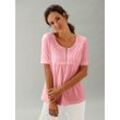 Kurzarmshirt INSPIRATIONEN "Shirt", Damen, Gr. 36, rosa (rosenquarz), 50% Baumwolle, 50% Modal, unifarben, Rundhals, Kurzarm, Shirts