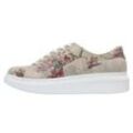 Plateausneaker DOGO "Damen Myra Mexican Vegan Damen Sneaker / female" Gr. 36, Normalschaft, rot (beige-rot) Damen Schuhe Vegan