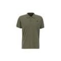 Poloshirt ALPHA INDUSTRIES "Alpha Industries Men - Polo Shirts X-Fit Polo", Herren, Gr. L, grün (dunkelgrün), Obermaterial: 95% Baumwolle, 5% Elastan, Kurzarm, Shirts