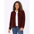 Fleecejacke CASUAL LOOKS Gr. 38, rot (erdbeere, anthrazit, meliert), Damen, 100% Polyester, Jacken