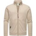 Kapuzensweatjacke RAGWEAR "Miet" Gr. L (52), beige (sand) Herren Sweatjacken coole Basic Sweatjacke