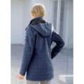 Softshelljacke CASUAL LOOKS, Damen, Gr. 36, blau (marine, meliert), 94% Polyester, 6% Elasthan, unifarben, figurumspielend, Jacken